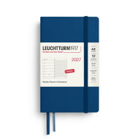 Weekly Planner & Notebook 2027 A6 Hardcover ปฏิทินแพลนเนอร์รายสัปดาห์ และหน้าจดบันทึก 2027 ขนาด A6