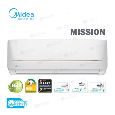 MIDEA แอร์ เครื่องปรับอากาศไมเดีย INVERTER 9,000 BTU MSABB-09CRFN8-QE3 MISSION MIDEA แอร์ เครื่องปรับอากาศไมเดีย INVERTER 9,000 BTU MSABB-09CRFN8-QE3 MISSION