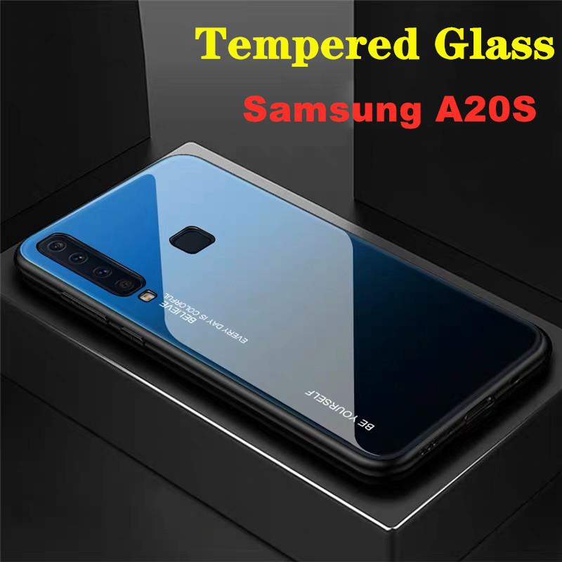 [ส่งจากไทย] Case Samsung galaxy A20s เคสซัมซุง A20S เคสกระจก เคสเงาไล่สี ขอบนิ่ม กระจกสองสี เคสกันกระแทก เคส samsung galxy a20s สินค้าใหม่