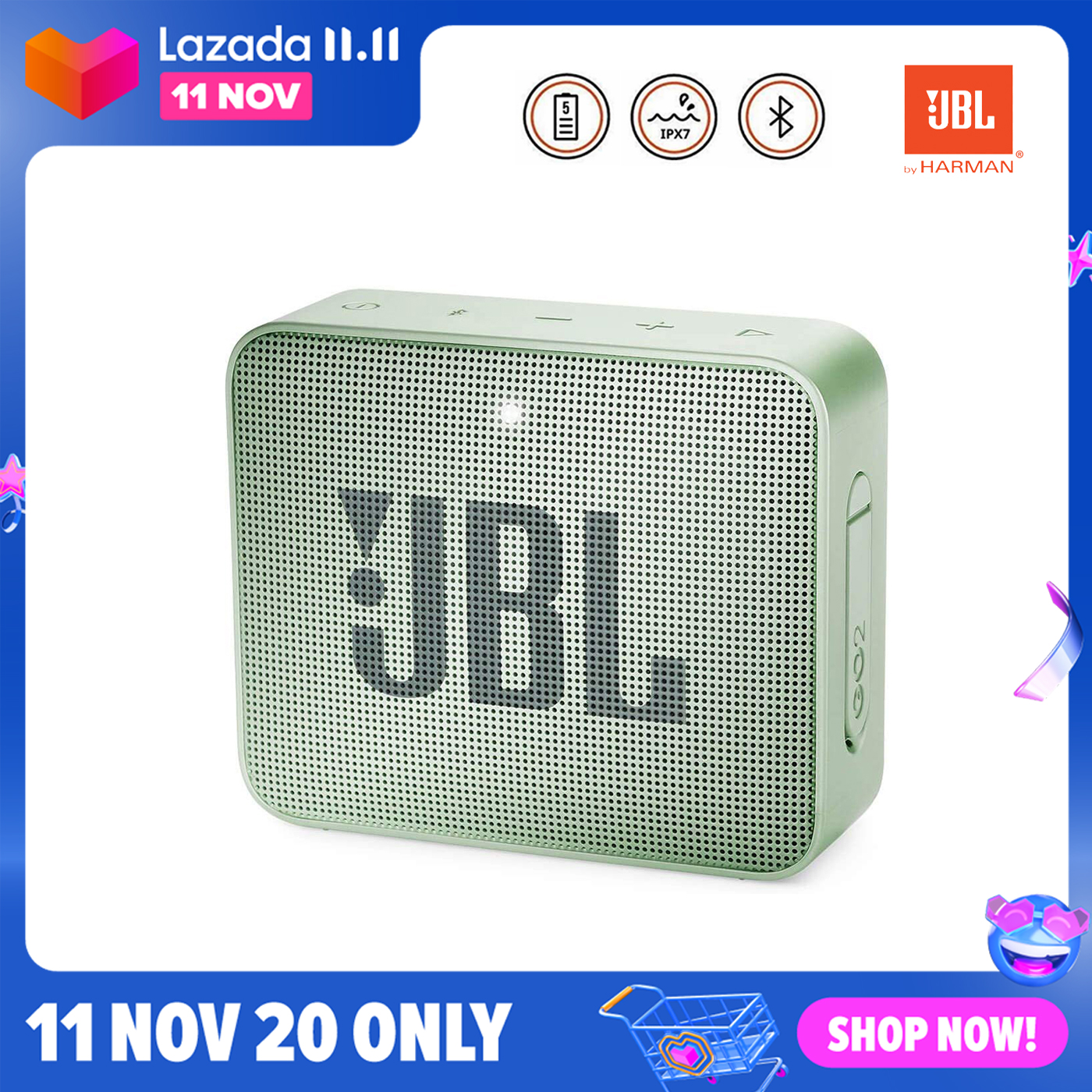 ดูภาพ ลำโพงบลูทูธJBL GO2 Bluetooth Speaker ลำโพงซับวูฟเฟอร์พกพากันน้ำ Go 2 (ของเเท้100%) เพิ่มเติม ลำโพงบลูทูธJBL GO2 Bluetooth Speaker ลำโพงซับวูฟเฟอร์พกพากันน้ำ Go 2 (ของเเท้100%)