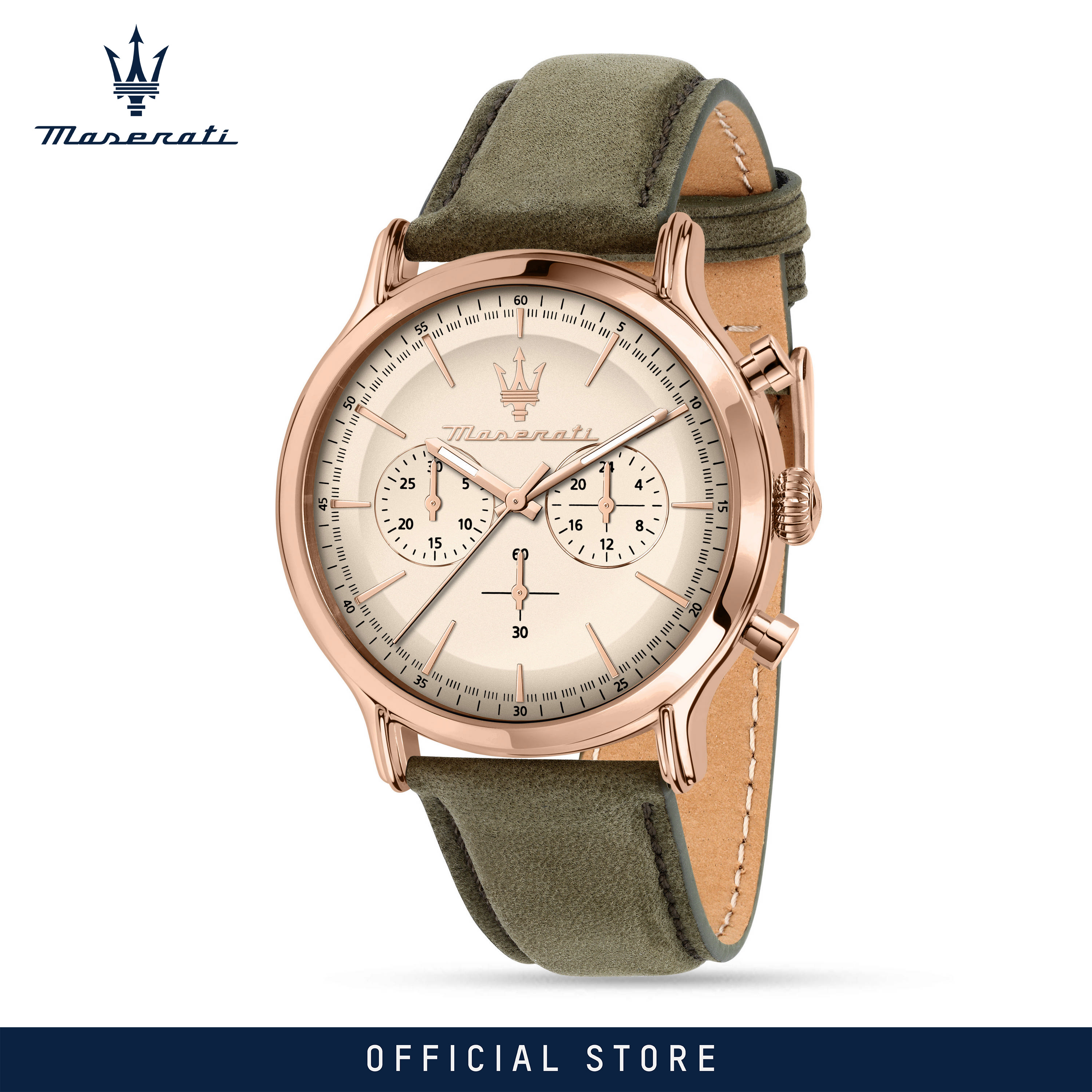 【2 Years Warranty】Maserati Epoca 42mm Men's Chronograph Quartz นาฬิกาข้อมือแฟชั่น R8871633007 ราคา 9,334 บาท*ส่งฟรี