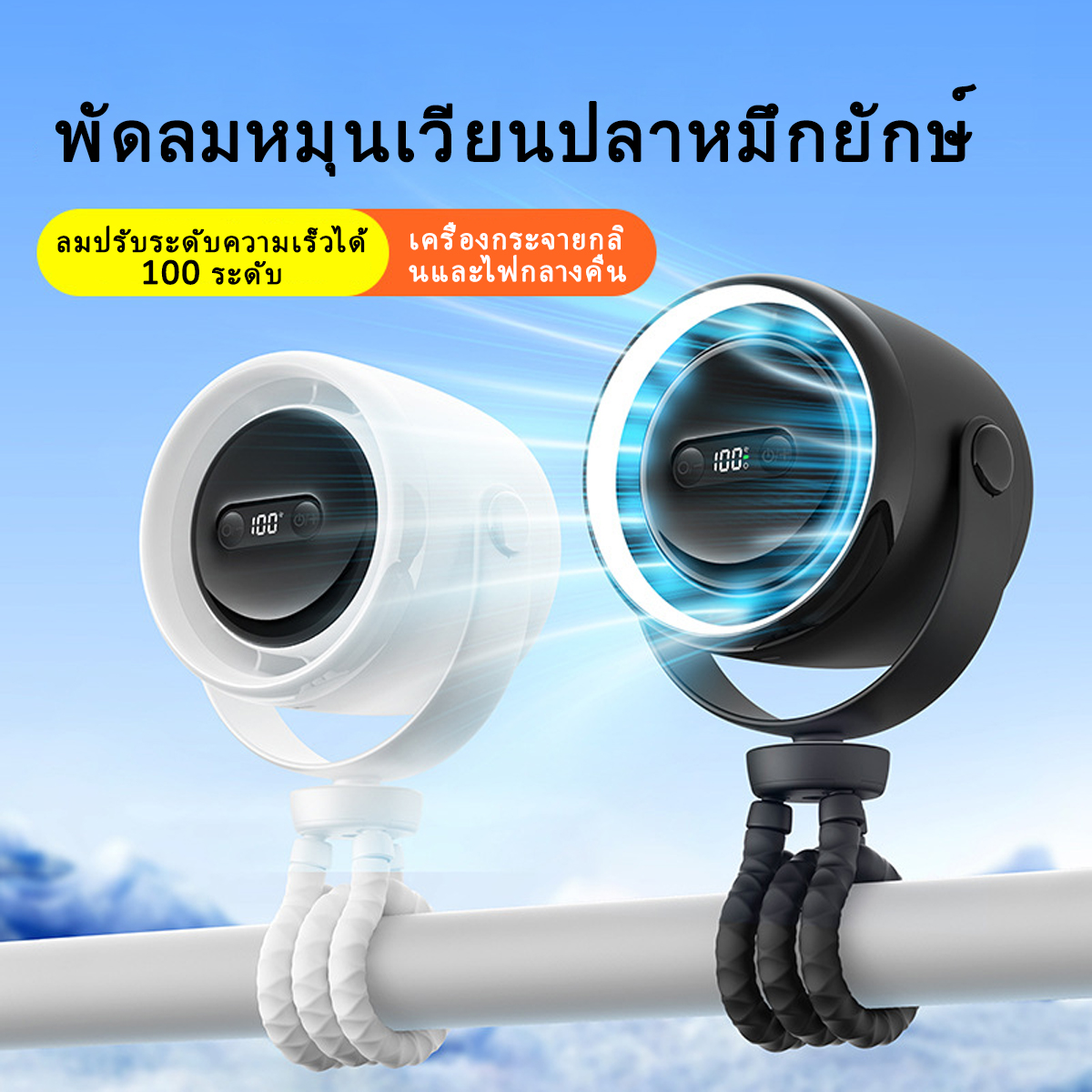 Vimite Baby mosquito net bedside fan aroma night light with 3 speed speed vimite recirculation electric fan silent mini fan with digital display ราคา 635 บาท*ส่งฟรี