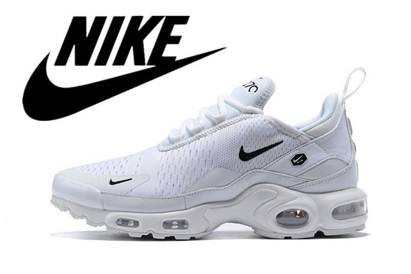 Nike Air Max Plus TN Men's Air Cushion Shoes Running Shoes Mesh Breathable White 40 46 Nike Air Max Plus TN Men's Air Cushion Shoes Running Shoes Mesh Breathable White 40 46