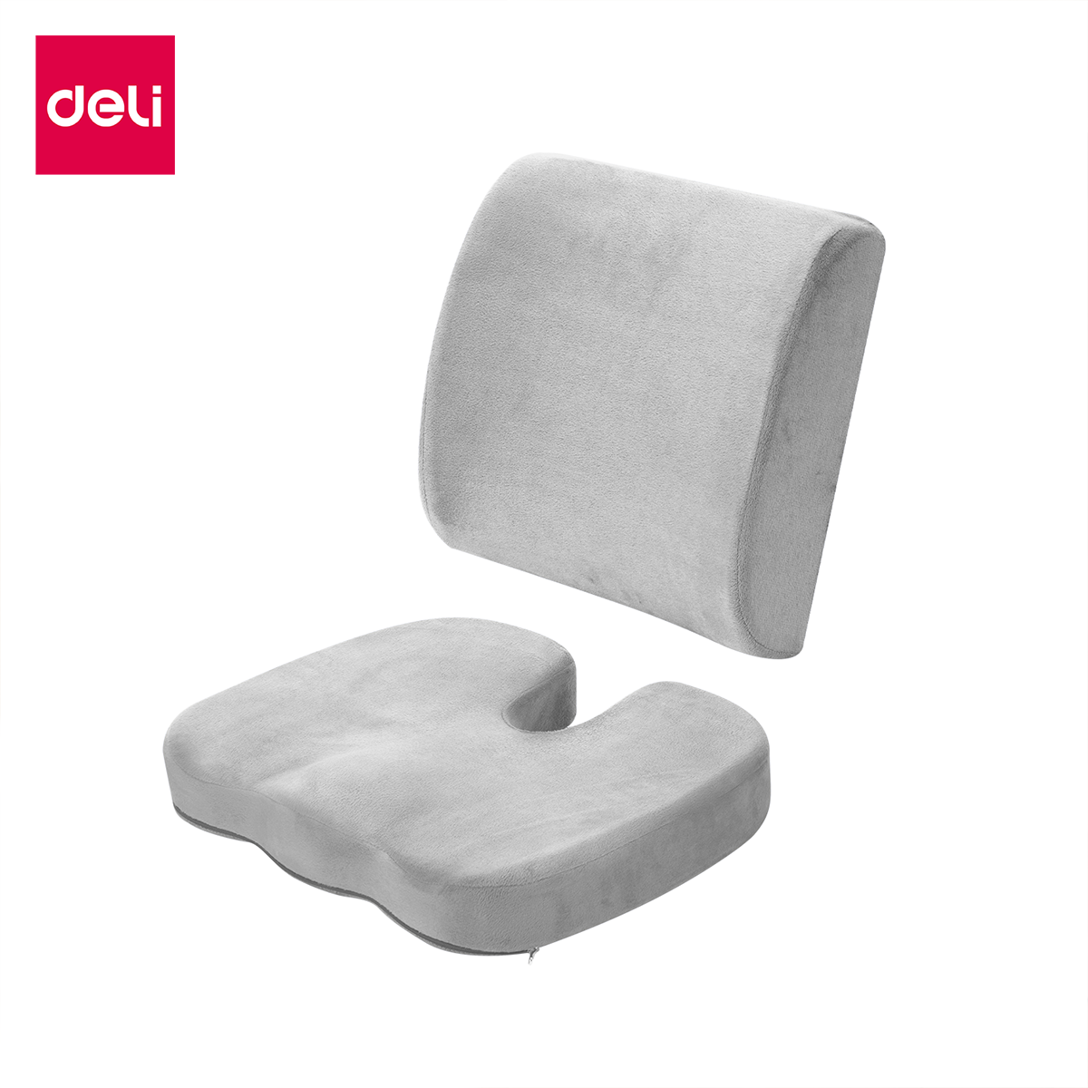 Deli เบาะรองนั่งเพื่อสุขภาพ เบาะพิงหลัง เบาะรองหลัง เบาะรองนั่ง ที่รองนั่ง ที่รองหลัง รองหลัง รองนั่ง ไม่ยุบตัว เพื่อสุขภาพ ลดอาการปวดเมื่อย ลดแรงกดทับก้นกบ รองรับสรีระ เมมโมรี่โฟม Cushion ราคา 249 บาท*ส่งฟรี
