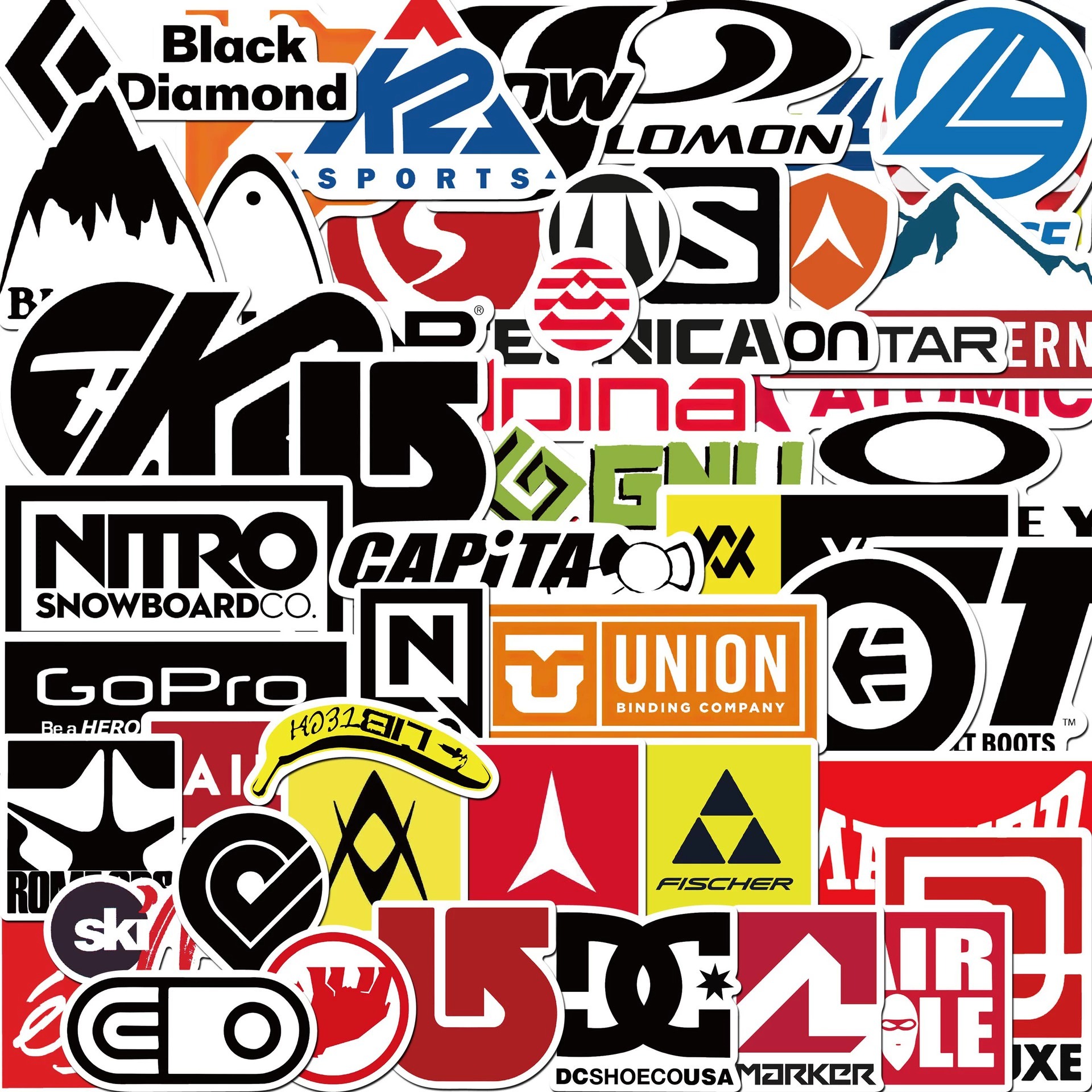 พร้อมส่ง!Camping famous outdoor brand การตั้งแคมป์ adventure สติกเกอร์ ตกปลา Fishing สเก็ตบอร์ด 50 ชิ้น sticker