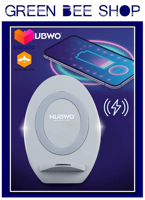 NUBWO แท่นชาร์จไร้สาย สามารถใช้งานได้กับโทรศัพท์มือถือระบบ iOS และ Android ที่รองรับการชาร์จแบบไร้สาย