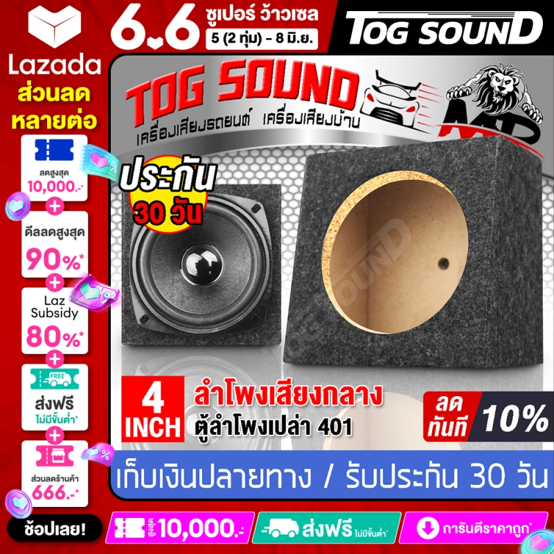 ภาพหน้าปกสินค้าTOG SOUND ตู้ลำโพงเปล่า 4นิ้ว MP-401 ตู้ลำโพง 4 นิ้ว ตู้4นิ้ว สำหรับดอกลำโพงเสียงกลาง 4นิ้ว ตู้เปล่า 4นิ้ว จากร้าน Tog sound บน Lazada