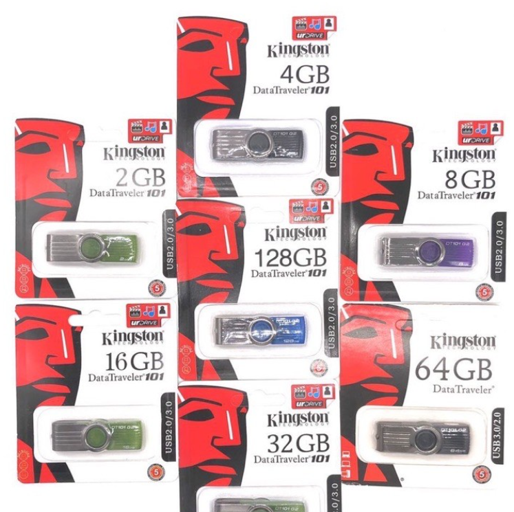 ภาพประกอบของ USB Flash Drive 2GB 4GB 8GB 16GB 32GB 64GB 128GB รุ่น DT101 แฟลชไดร์ฟ