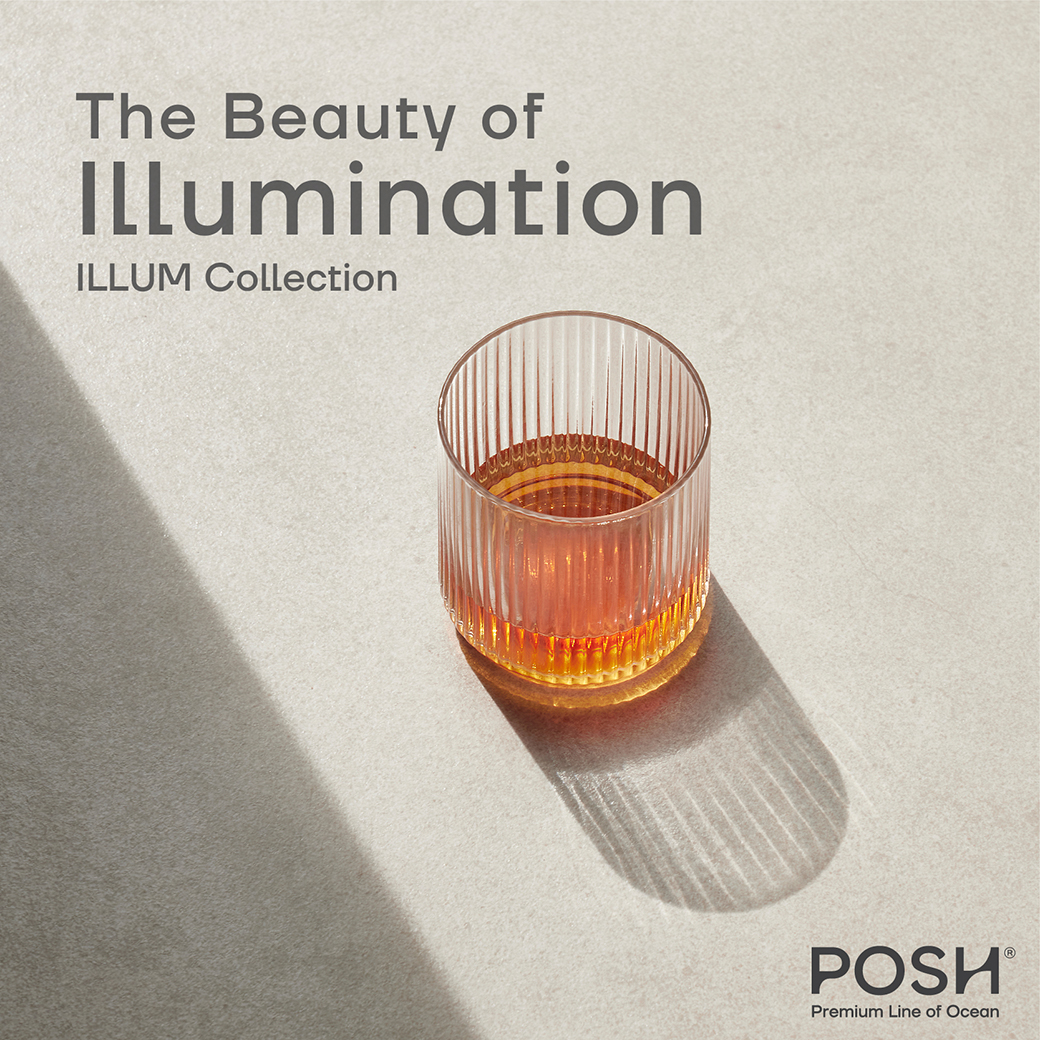 POSH แก้วน้ำ ILLUM Rock 300 ml (Pack of 1 pieces) ราคา 192 บาท*ส่งฟรี