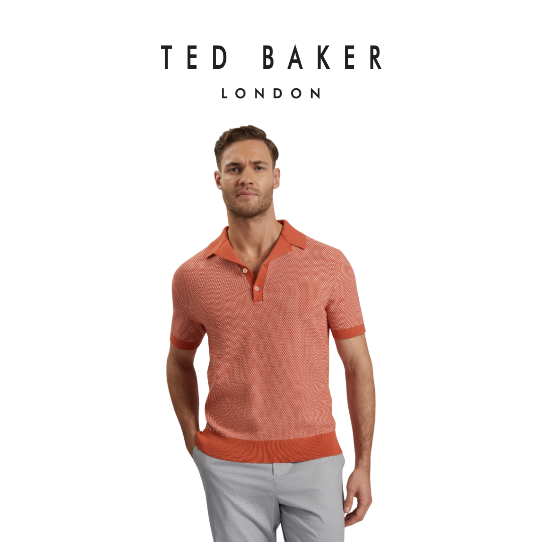 [Speical voucher 15%] Ted Baker Men's Gregry Ss Small Stitch Knitted Polo ราคา 5,270 บาท*ส่งฟรี
