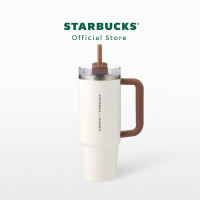 Starbucks Stainless Steel Cream & Brown STANLEY Cold Cup 30oz. ทัมเบลอร์สตาร์บัคส์สแตนเลสสตีล ขนาด 30ออนซ์ A9002056