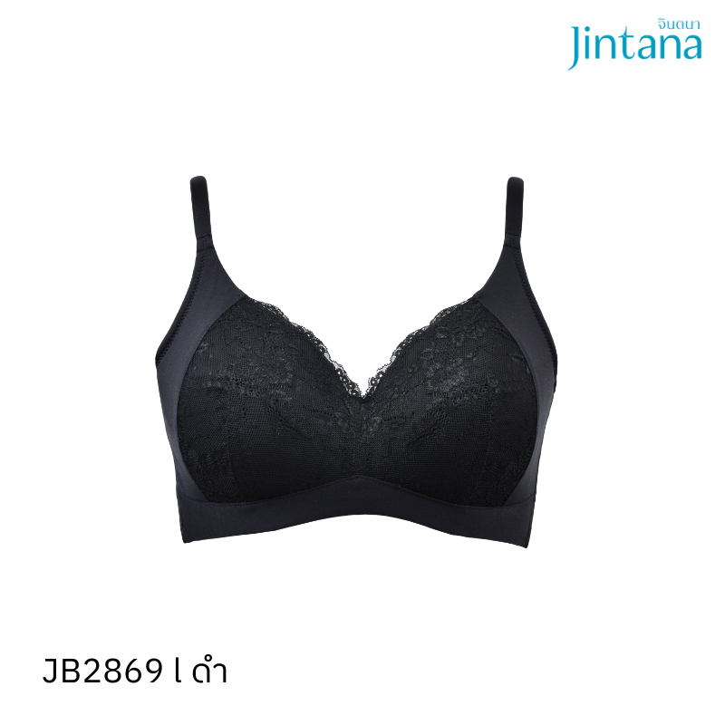 Jintana เสื้อชั้นใน Wireless Fit รุ่น Coverage รหัส JB2869 สีดำ ราคา 349 บาท*ส่งฟรี