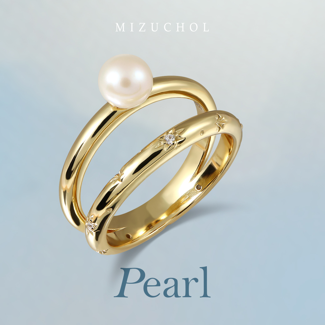 Mizuchol Genuine Silver Ring Plated with Real Gold, Decorated with Real Pearls, Dreamy Cloud Ring. ราคา 2,890 บาท*ส่งฟรี