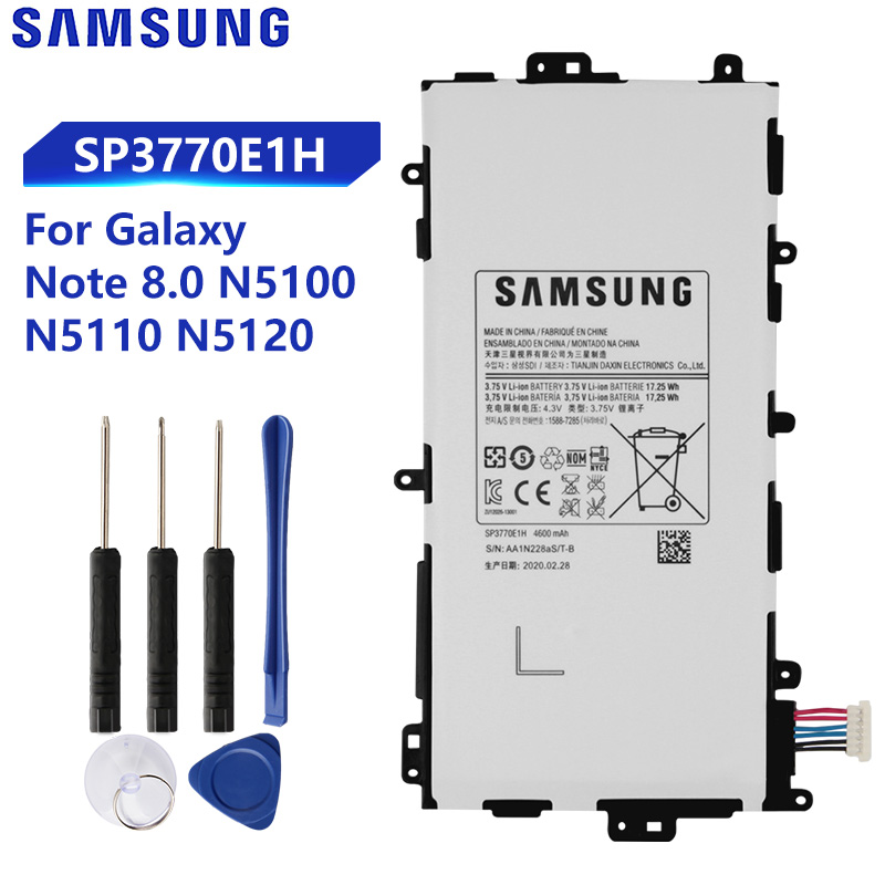 ภาพอธิบายเพิ่มเติมของ แบตเตอรี่ Samsung Galaxy Note 8.0 N5100 N5110 N5120 ของแท้แท็บเล็ตแบตเตอรี่ SP3770E1H 4600mAh