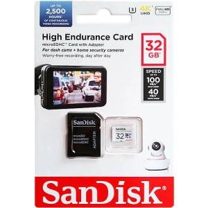 สินค้า SanDisk 32GB High Endurance Micro SDHC R100/W40