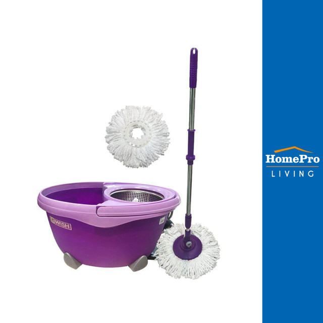 HomePro ชุดอุปกรณ์ถังปั่นพร้อมไม้ม็อบ STAINLESS PRO 2 สีม่วง แบรนด์ BE WISH ราคา 1,590 บาท*ส่งฟรี