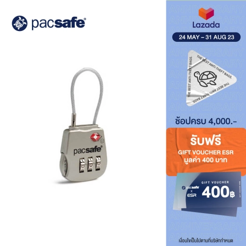 Pacsafe PROSAFE 800 TSA ACCEPTED 3-DIAL CABLE LOCK กุญแจล็อคกระเป๋า