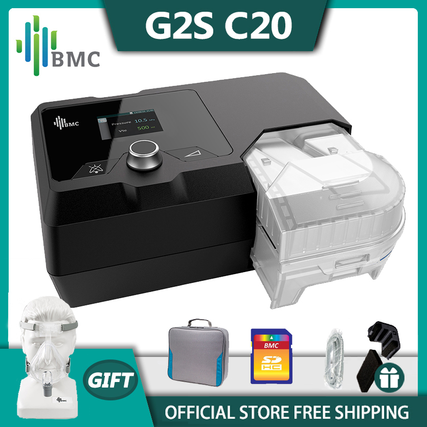 BMC ประกันสุขภาพ เครื่อง CPAP G2S C20 CPAP พร้อมไฟแบบพกพา FM2 สำหรับการนอนกรนหยุดหายใจขณะหลับพร้อมฟรีหน้ากาก เครื่องทำให้ชื้น ราคา 15,500 บาท*ส่งฟรี