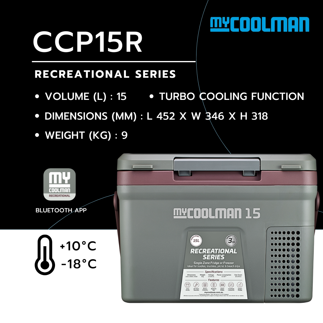 Mycoolman Ccp15R Recreational Series, 15L Portable Freezer Refrigerator, Size 15 Liters. ราคา 11,880 บาท*ส่งฟรี