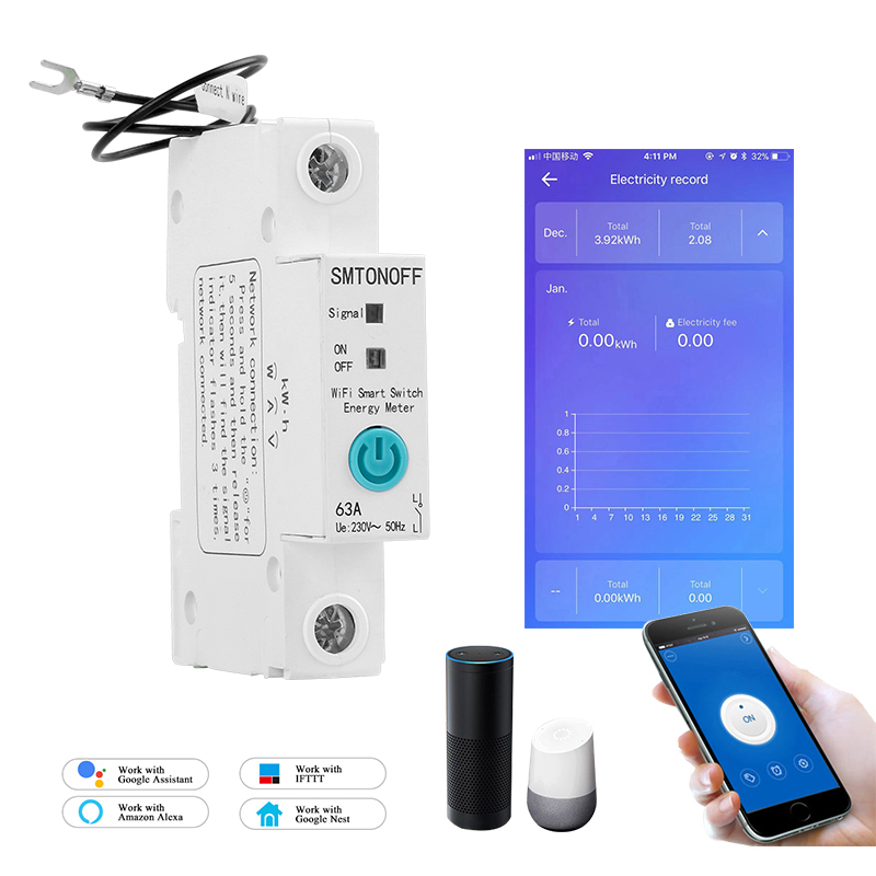 18mm Single Phase Digital Timer Switch Remote Wifi Smart Light Control  Switch Programmer With Energy Monitoring Ac 110v 220v 16a - Timers -  AliExpress