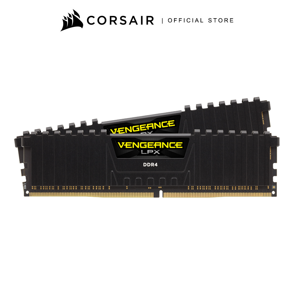 CORSAIR RAM VENGEANCE® LPX 16GB (2 x 8GB) DDR4 DRAM 3200MHz C16 Memory Kit - Black ราคา 5,950 บาท*ส่งฟรี