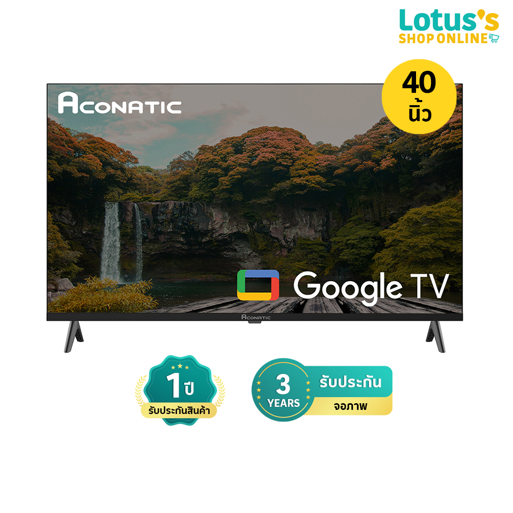 ACONATIC GOOGLE TV FULL HD 40 INCH BLACK MODEL 40HSA120AN ราคา 6,290 บาท*ส่งฟรี