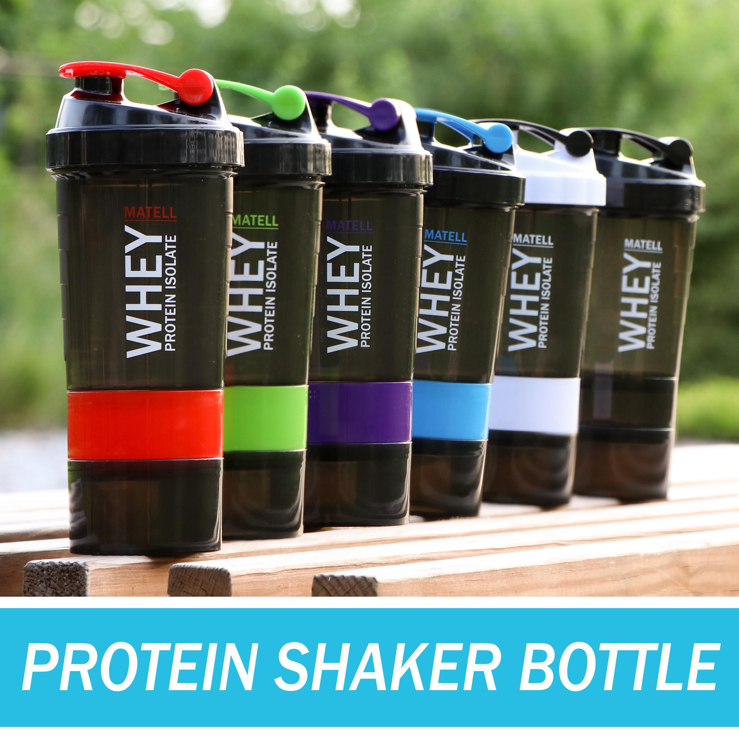 Shaker Bottle Whey Protein แก้ว กระบอก เชค เวย์ เชคเกอร์ เวย์โปรตีน + ช่องใส่วิตามิน 500 มล.