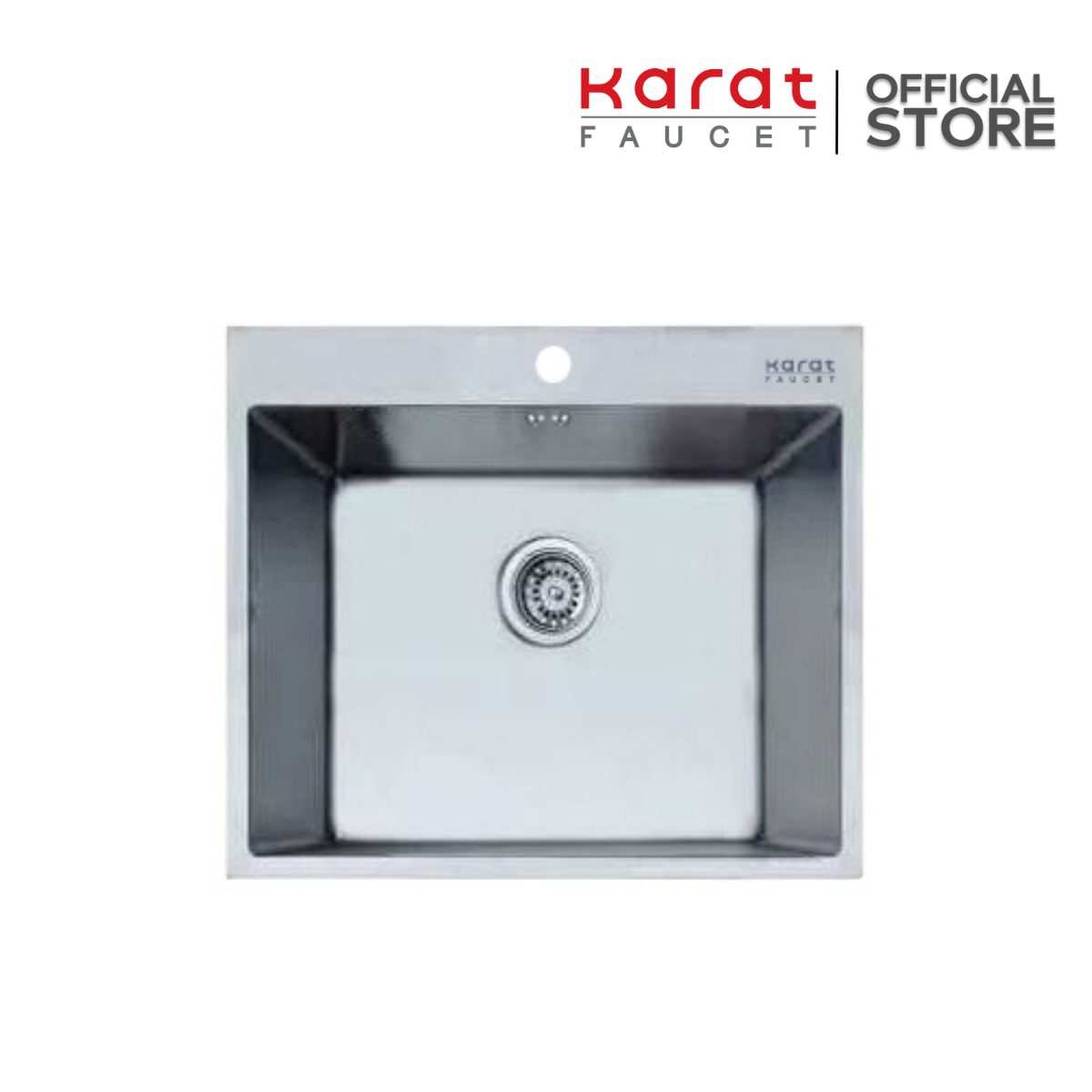Karat faucet set 1 hole sink without housing sus304 Thickness 0.6 with drain + clip lock 500x500x200mm KK-03-010H-63 ราคา 3,990 บาท*ส่งฟรี