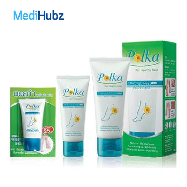 Polka Cracked Heel Cream พอลก้า ครีมบำรุงเท้า ครีมทาส้นเท้าแตก  สมานรอยเท้าแตก ขนาด 13 กรัม / 25 กรัม / 60 กรัม | Lazada.Co.Th