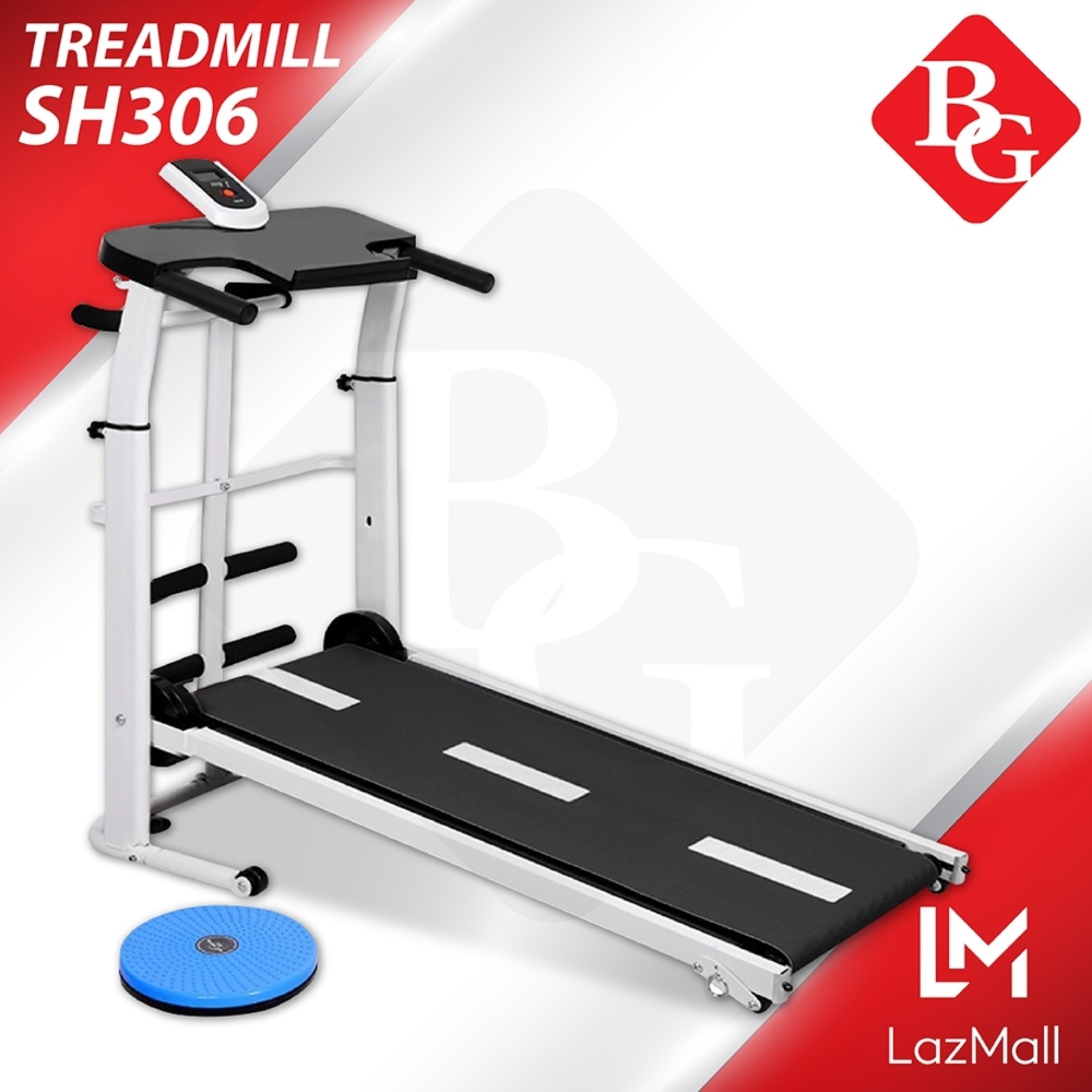 ดูภาพ B&G ลู่วิ่ง ลู่วิ่งMini Treadmill 5in1 ระบบสายพานไร้ไฟฟ้า พับเก็บได้ เครื่องออกกำลังกาย รุ่น SH306 แถมฟรี ทวิสเตอร์ เพิ่มเติม B&G ลู่วิ่ง ลู่วิ่งMini Treadmill 5in1 ระบบสายพานไร้ไฟฟ้า พับเก็บได้ เครื่องออกกำลังกาย รุ่น SH306 แถมฟรี ทวิสเตอร์