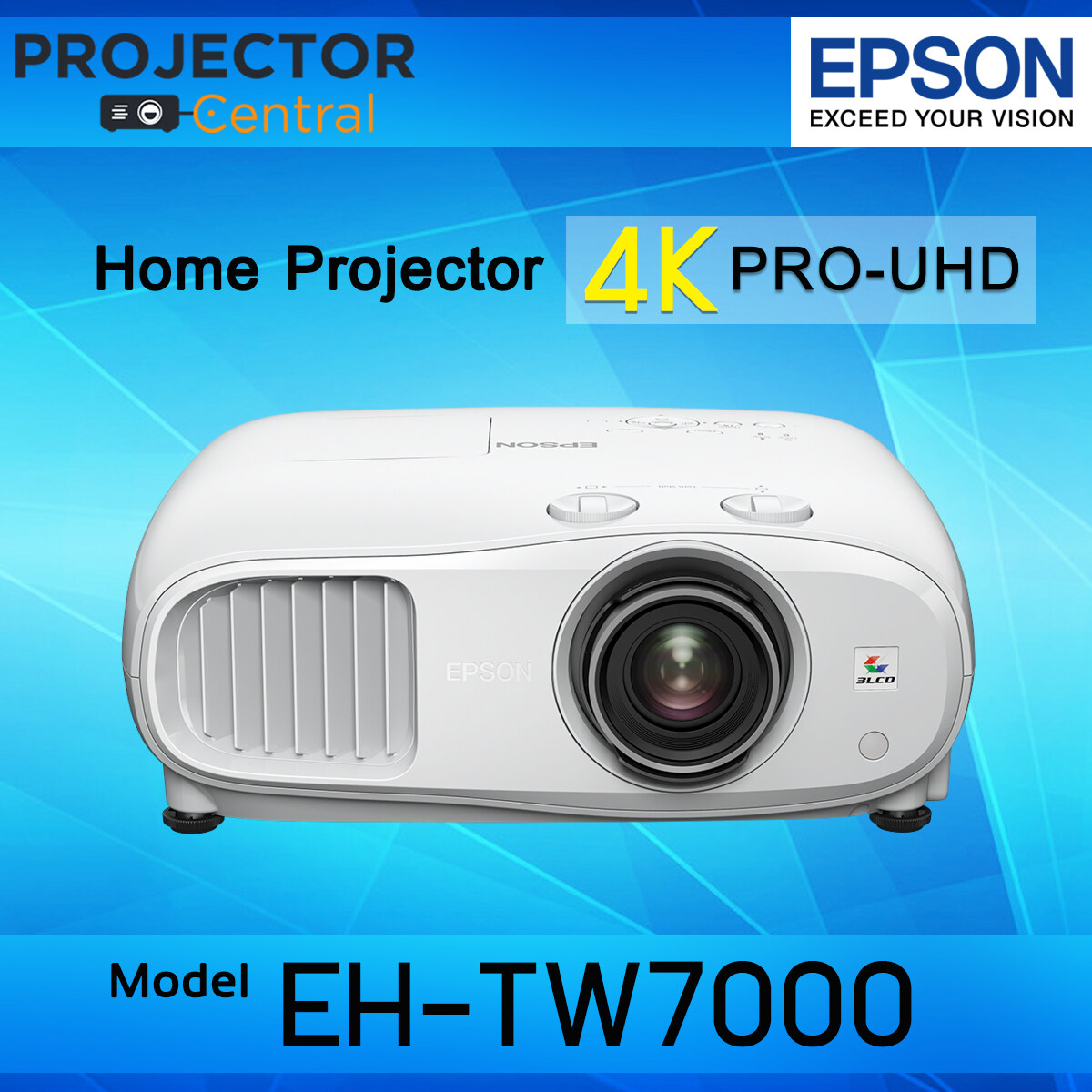 Epson Eh-Tw7000 4K Pro-Uhd Home Projector (3,000 Ansi Lumens/4K Uhd) Projector for Watching Movies, Epson Model Eh-Tw7000 ราคา 49,900 บาท*ส่งฟรี