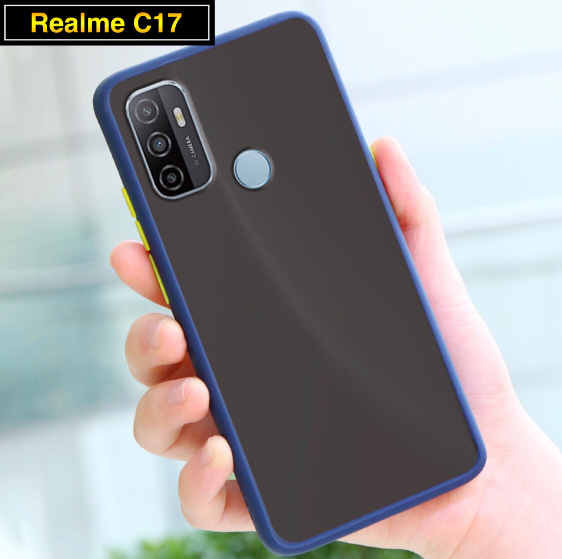 เคสโทรศัพท์ เรียวมี Case Realme C17 เคสกันกระแทก ขอบสีหลังขุ่น เคส realme C17