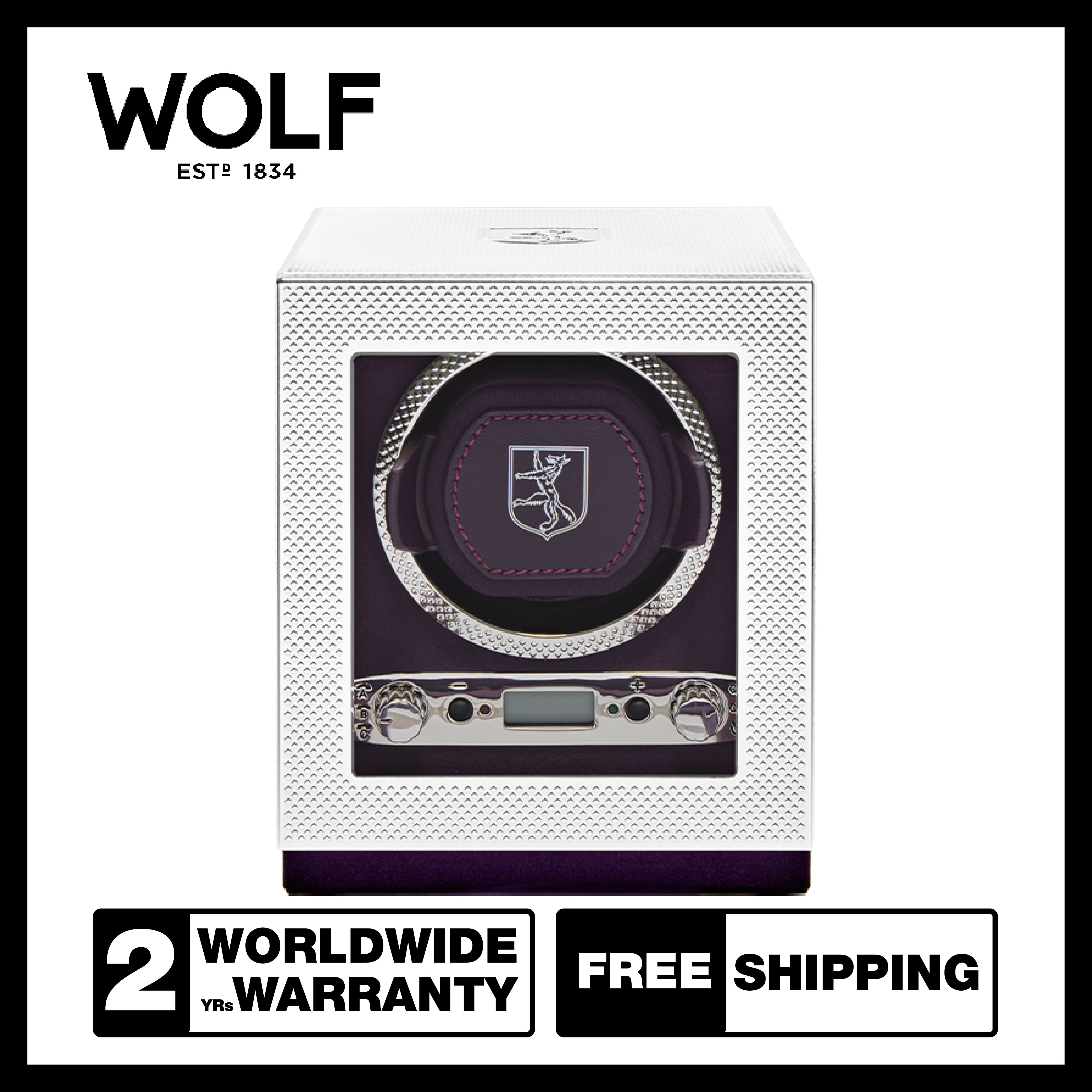 Wolf1834 Silver Single Watch Winder ราคา 37,600 บาท*ส่งฟรี