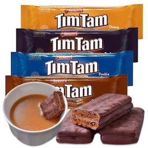 สินค้า ทิมแทม ออริจินอล บิสกิตเคลือบช็อกโกแลต นำเข้าจากออสเตรเลีย ราอาร์นอตส์ TIM TAM ORIGINAL (ARNOTTS) น้ำหนักสุทธิ200กรัม