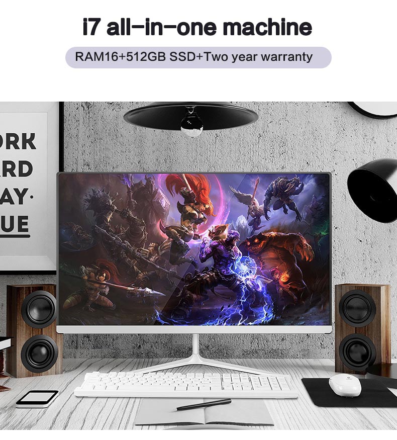 Lenovo All-in-one PC Intel Core i7 เดสก์ท็อป All-in-one หน้าจอ HD ขนาด 24 นิ้ว i7 + 16G / DDR4 RAM + 512G SSD M.2 + 1 กล้อง + Dual Band WiFi + Bluetooth + windows11 ราคา 12,599 บาท*ส่งฟรี