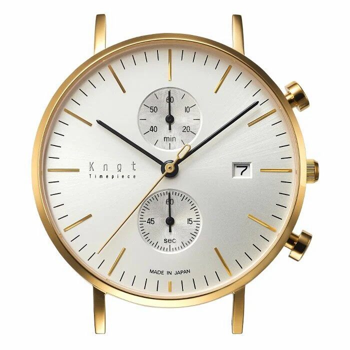 KNOT | นาฬิกาข้อมือ Chronograph ของแท้ (ผลิตในประเทศญี่ปุ่น ) Made in Japan รุ่น CC-39YGSV ราคา 8,000 บาท*ส่งฟรี