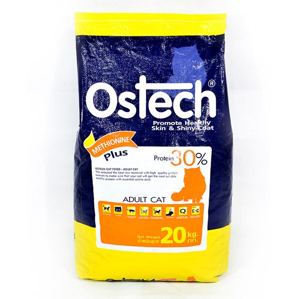 Ostech ออสเทค อาหารเม็ดแมวโต 20 kg. ราคา 1,999 บาท*ส่งฟรี