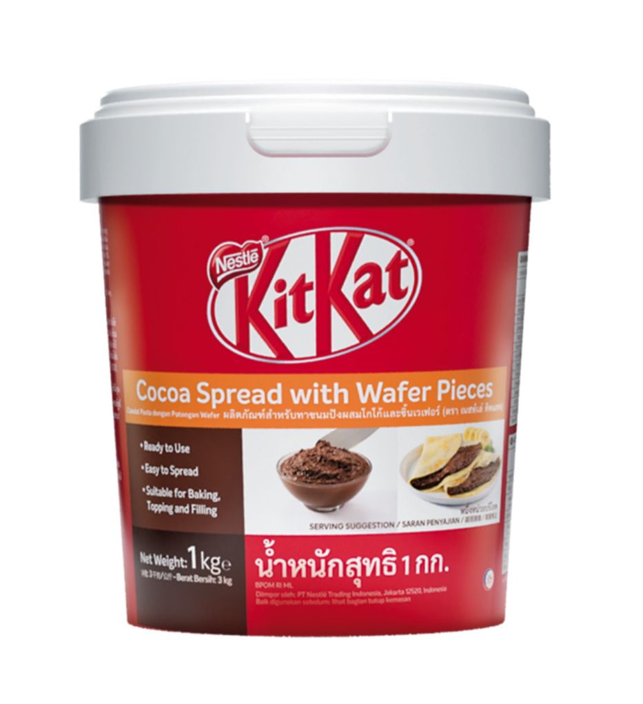 Kitkat Cocoa Spread With Wafer Pieces 1L. ราคา 648 บาท*ส่งฟรี