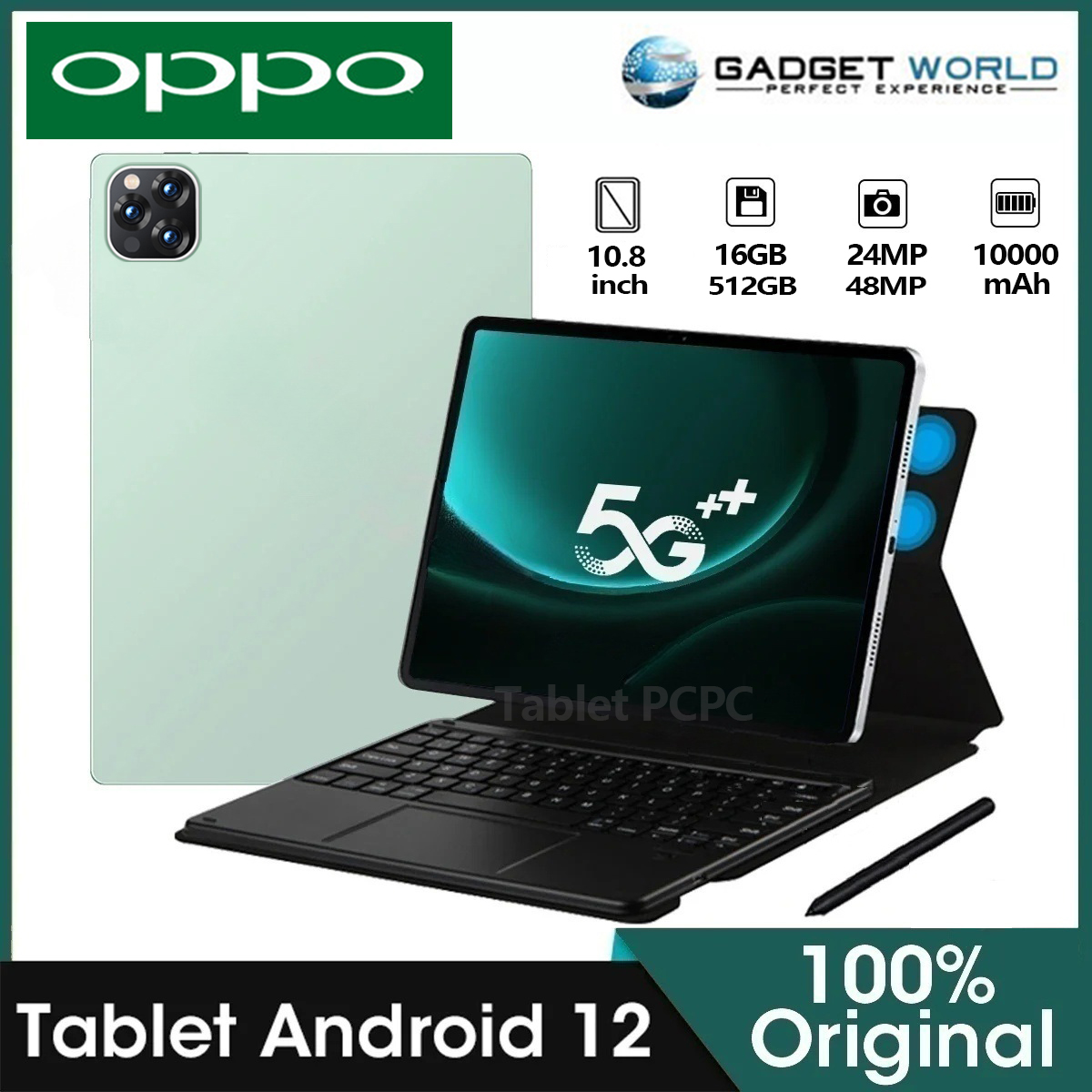 【ซื้อ1แถม6+แป้นพิมพ์】2023ใหม่ OPP0 Tab 10.8นิ้ว 5G แท็บเล็ต RAM16GB ROM512GB tablet android Full HD 12-Core แท็บเล็ตถูกๆ รองรับ2ซิมการ์ด Andorid 12.0 4g/5G แท็บเล็ตของแท้ แท็บเล็ต แท็บเล็ตราคาถูก แท็บเล็ต ของแท้ ส่งฟรี แทปเล็ตราคาถูก แท็บแล็ตของแท้ - ยี่ห้อ OEM ราคา 1,588 บาท*ส่งฟรี