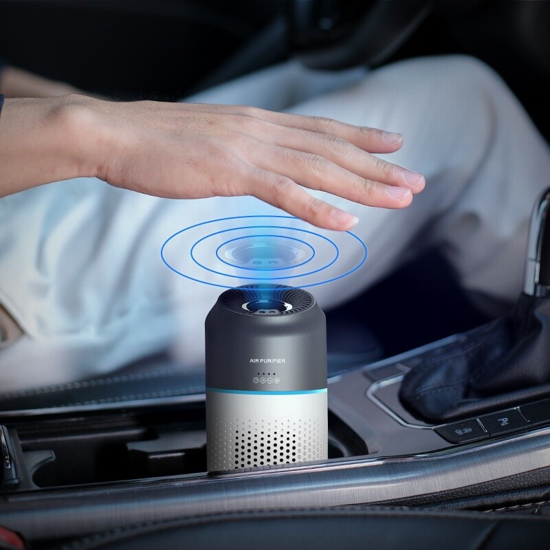 รูปภาพของ เครื่องฟอกอากาศในรถยนต์ ระบบสั่งงานด้วย Sensor กรองฝุ่นPM2.5/ ฝุ่นขนาดเล็ก 0.003 ไมครอน กรองกลิ่นเหม็นอับภายในรถ