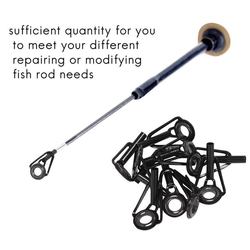 80 Pcs Fishing Rod Tip Repair Kit Stainless Steel Ceramic Ring