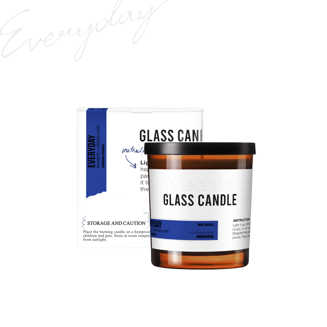EVERYDAY & FRIENDS | Everyday Basic Glass Candle 190 g (Everyday Kmkm) | เทียนหอม บ้านหอม ห้องนั่งเล่น ปรับอากาศ ผ่อนคลาย ของขวัญ ราคา 655 บาท*ส่งฟรี