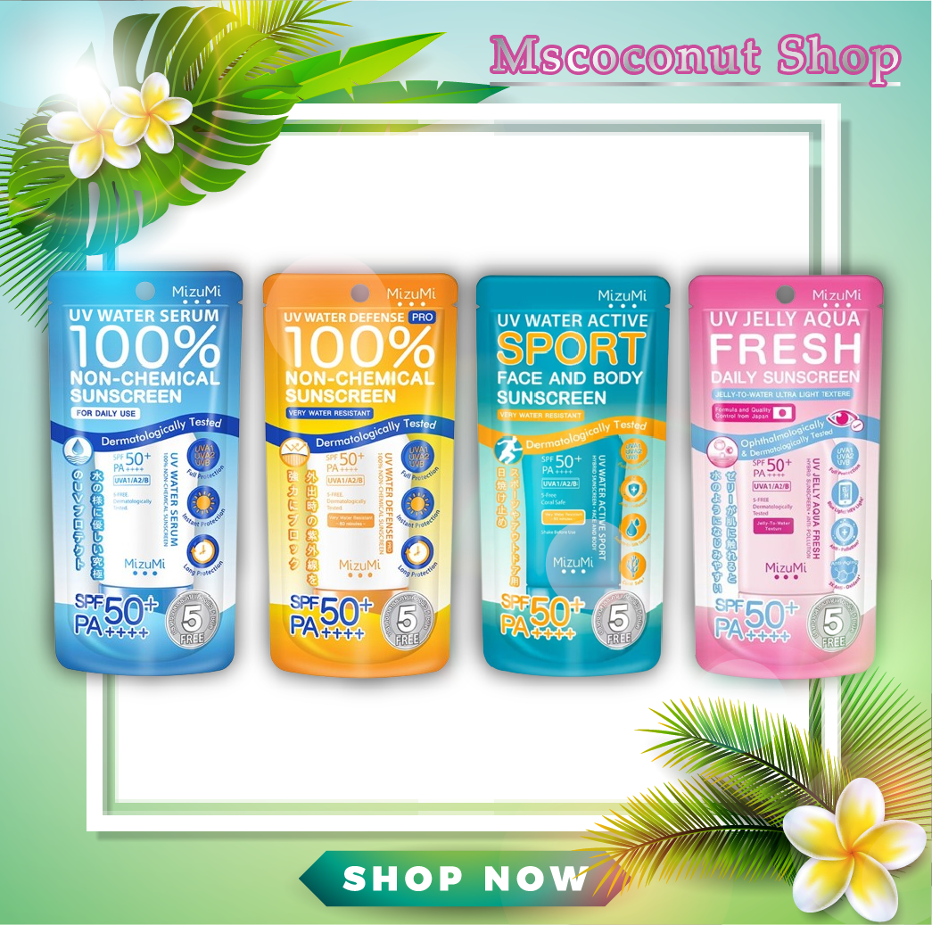MizuMi UV Water SPF 50+ PA++++ 40g. [Serum , Defense , Active Sport] , เซรั่ม กันแดด มิซึมิ สกินแคร์ ปกป้องผิวจากแสงแดด