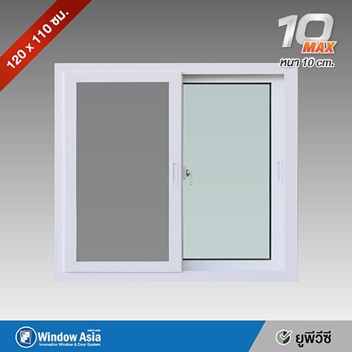 [ส่งฟรี+รับประกัน] หน้าต่างบานเลื่อนยูพีวีซี (สีขาว) มีมุ้ง หน้าต่างบานเลื่อน หน้าต่างสำเร็จรูป ราคา 2,760 บาท*ส่งฟรี