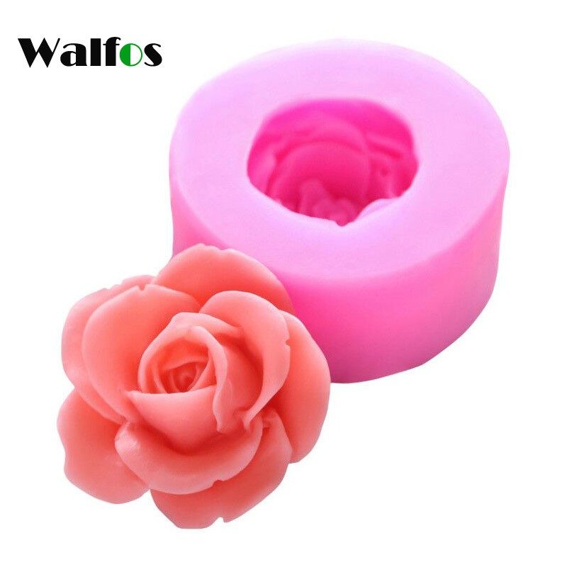 WALFOS 3D แม่พิมพ์ซิลิโคนรูปดอกกุหลาบ DIY สำหรับตกแต่งเค้ก ราคา 64 บาท*ส่งฟรี