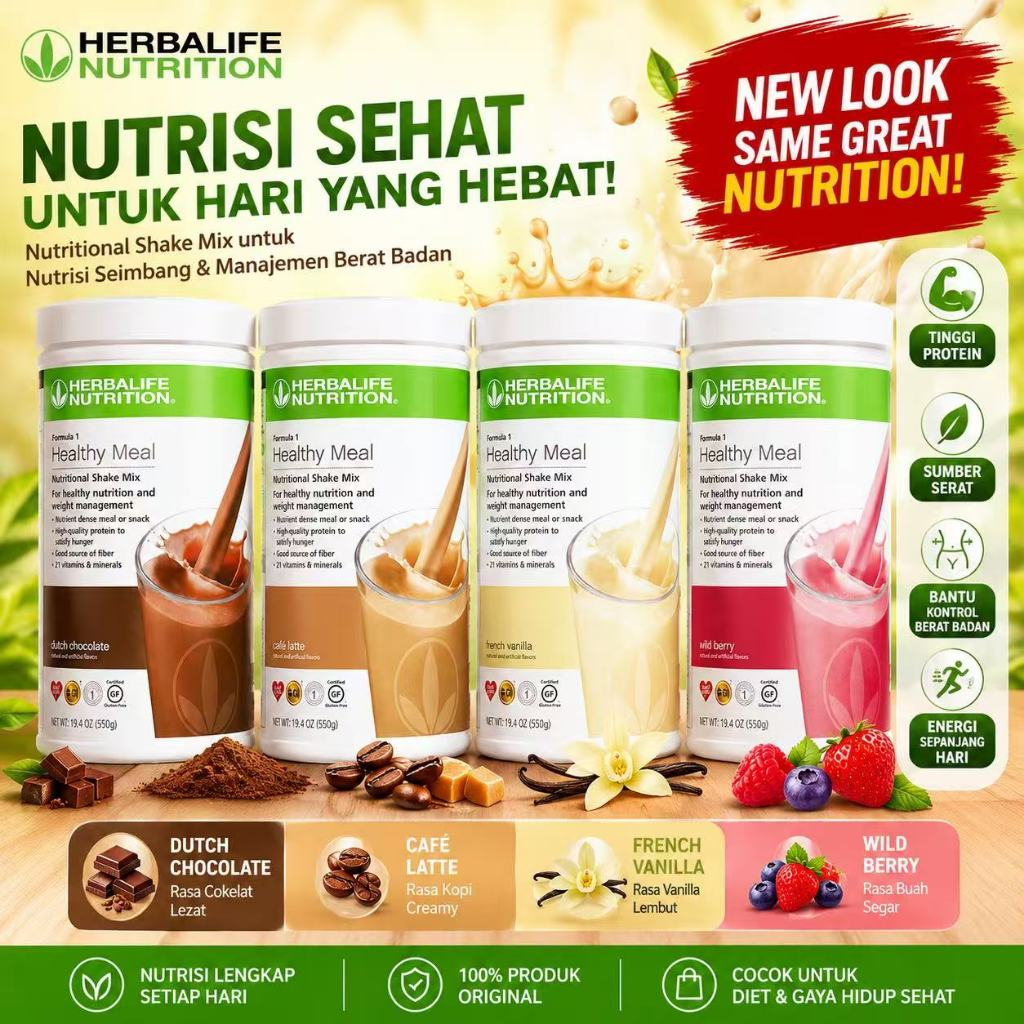 ขนมขบเคี้ยว ขนมทานเล่น บิสกิตกรุบกรอบ อาหาร ขนม และของใช้ในบ้าน Herbalife เฮอร์บาไลฟ์สปอร์ตมื้อทดแทนเชคไฟเบอร์สูงควบคุมไขมันต่ำเชคการ์ดโยคะออกกำลังกายลดไขมันอาหารทดแทนโภชนาการผง ราคา 1,095 บาท*ส่งฟรี