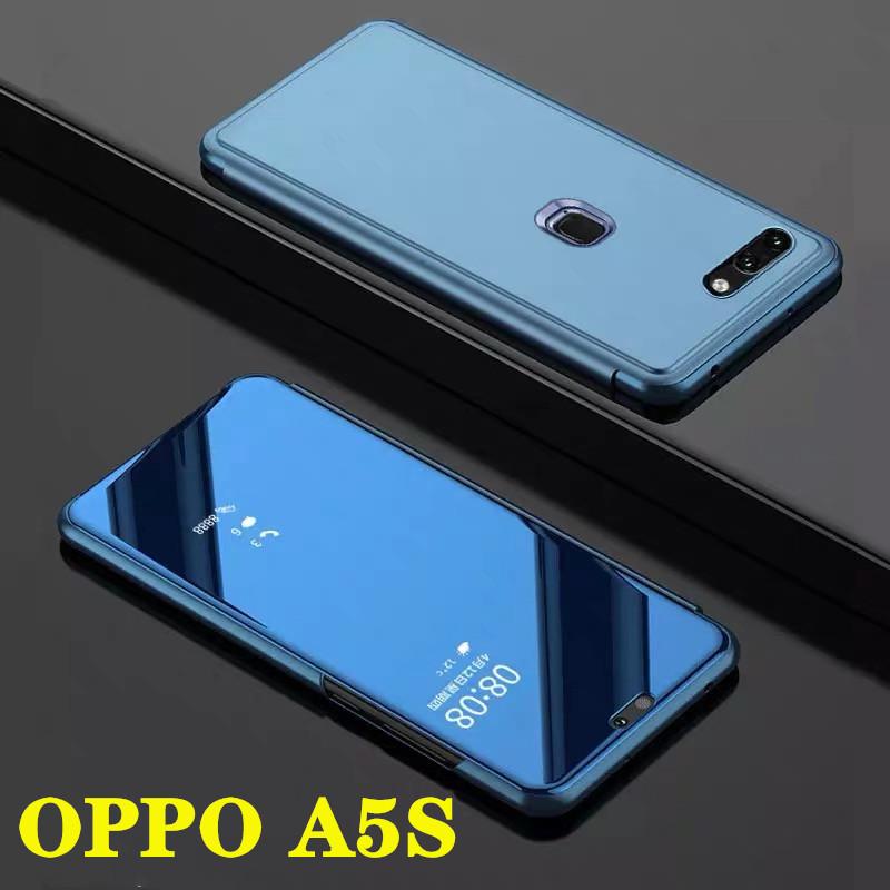 [ส่งจากไทย] เคสเปิดปิดเงา Case OPPO A5S / A12 เคสออฟโป้ OPPS A5s Smart Case Oppo A5s เคสกระจก เคสฝาเปิดปิดเงา สมาร์ทเคส เคสตั้งได้ Oppo A5s Sleep Flip Mirror Leather Case With Stand Holder เคสมือถือ เคสโทรศัพท์ รับประกันความพอใจ