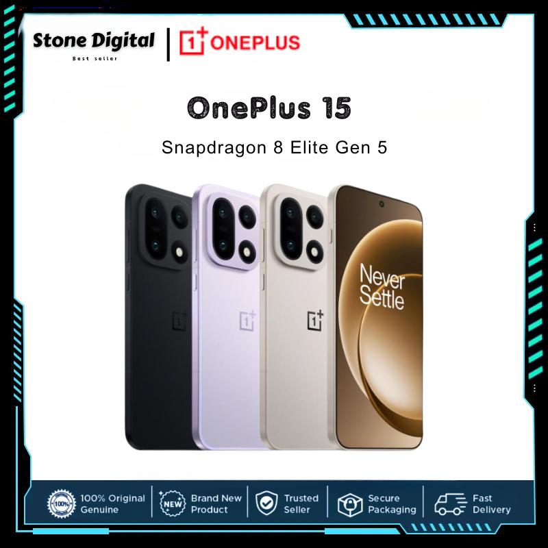 Global rom OnePlus 15 | Snapdragon 8 Elite Gen 5 | 6.78" 165Hz 1272 x 2772 pixels | 7300 mAh 120W ราคา 22,499 บาท*ส่งฟรี