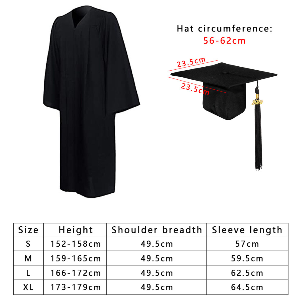 Graduation gown size guide & mortarboard sizes by Graduation at Home –  Graduation at Home