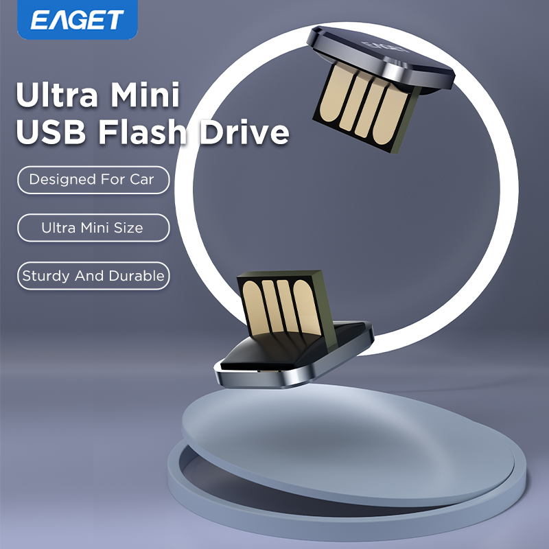 Eaget U8A Ultra-Small USB Flash Drive for Cars | Extra Small Size, Durable and Strong. | Use in Cars ราคา 164 บาท*ส่งฟรี